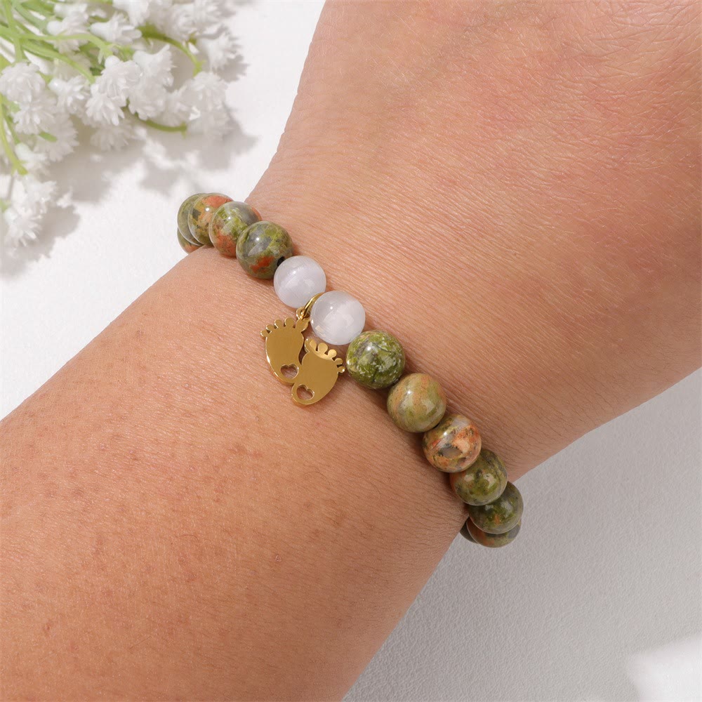 Olivenorma "New Mother" Gift Natural Stone Beaded Bracelet