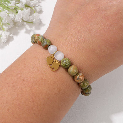 Olivenorma "New Mother" Gift Natural Stone Beaded Bracelet