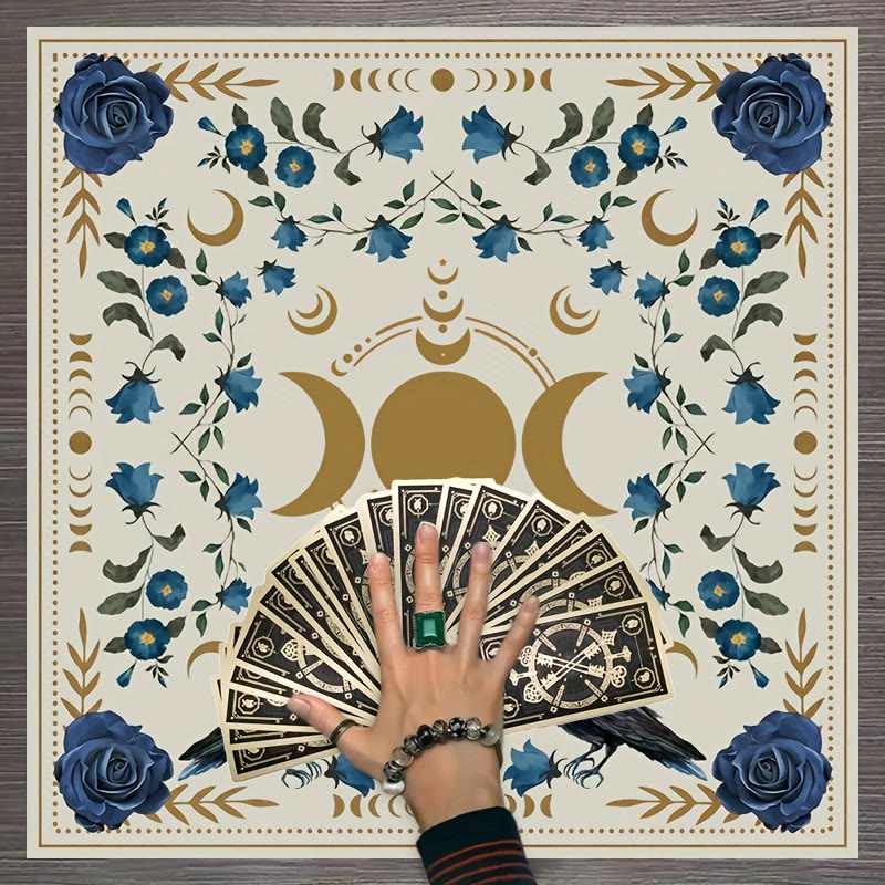 Olivenorma Moon Phase Altar Card Mat Tarot Tablecloth