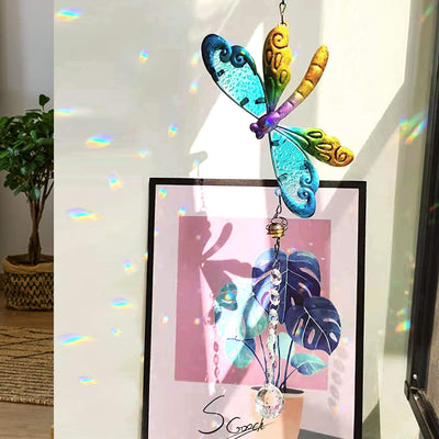 Olivenorma Angel Aura Quartz Butterfly Dragonfly Wind Chime