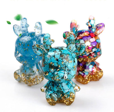 Olivenorma Crystal Litter Elk Gemstone Decoration