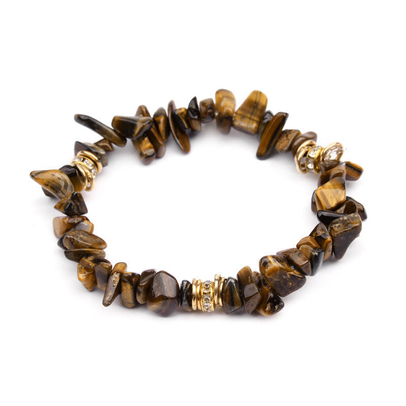 Olivenorma Irregular Stone Crystal Crushed Beads Bracelet