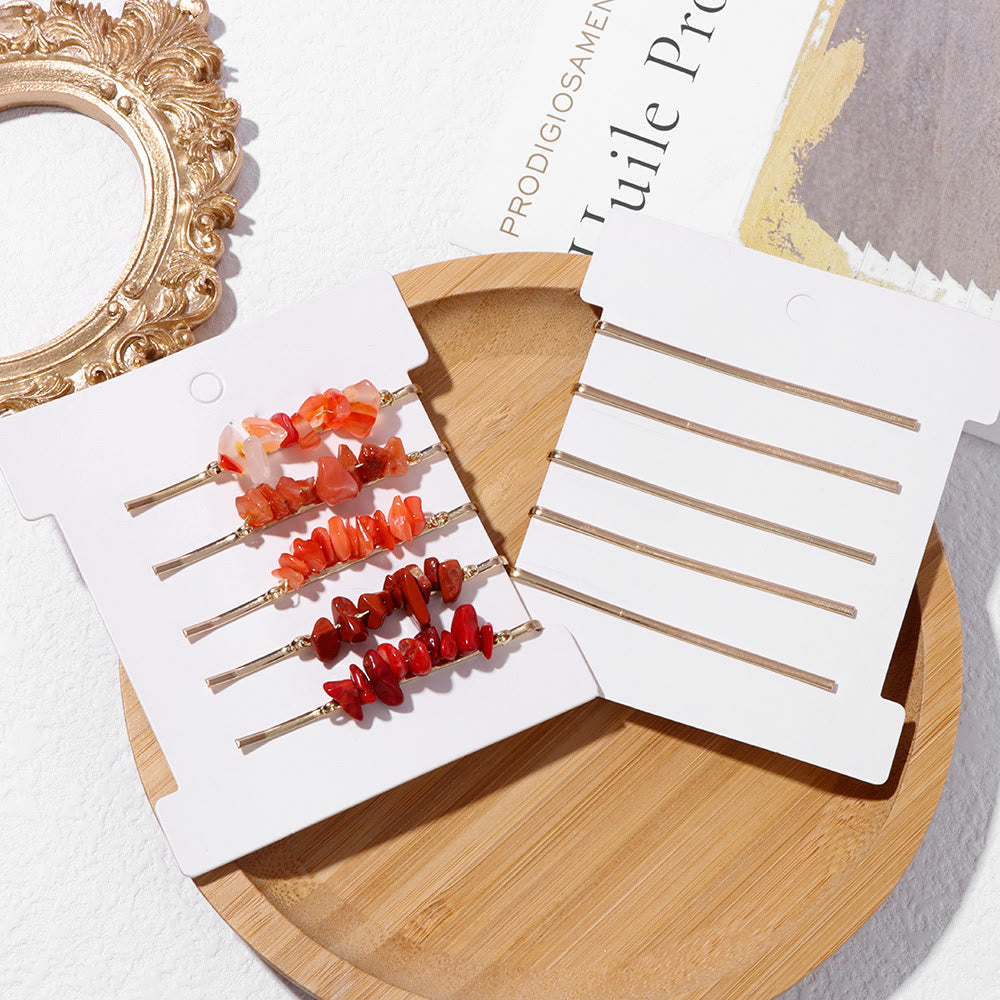 Olivenorma 5Pcs Healing Crystal Hairpin - image 3