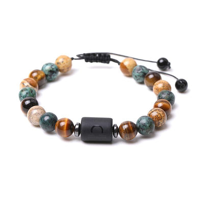 Tiger Eye Picture Jasper Zodiac Bracelet