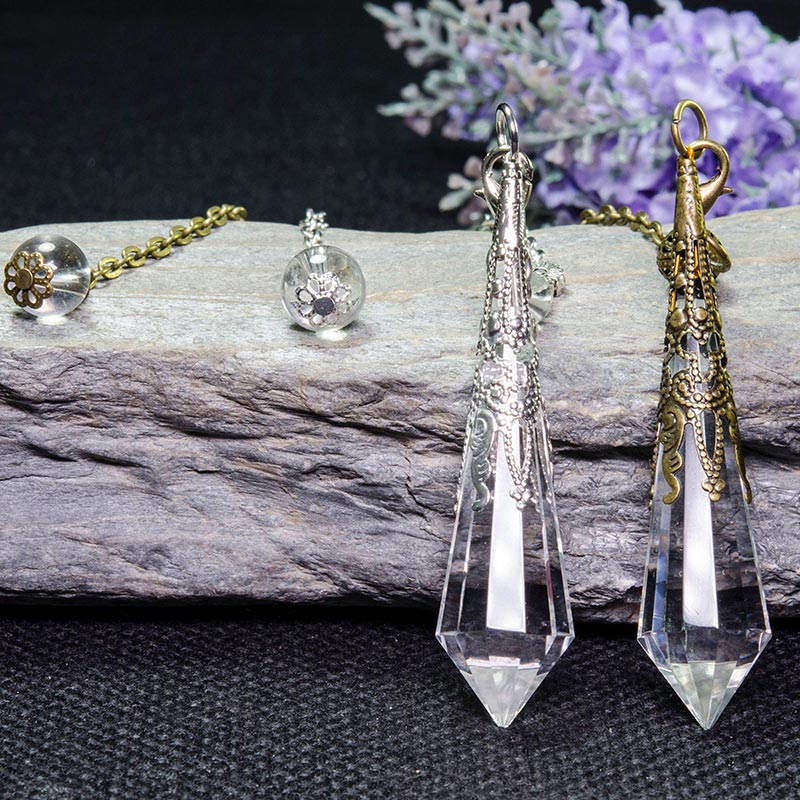 Clear Crystal Meditation Pendulum