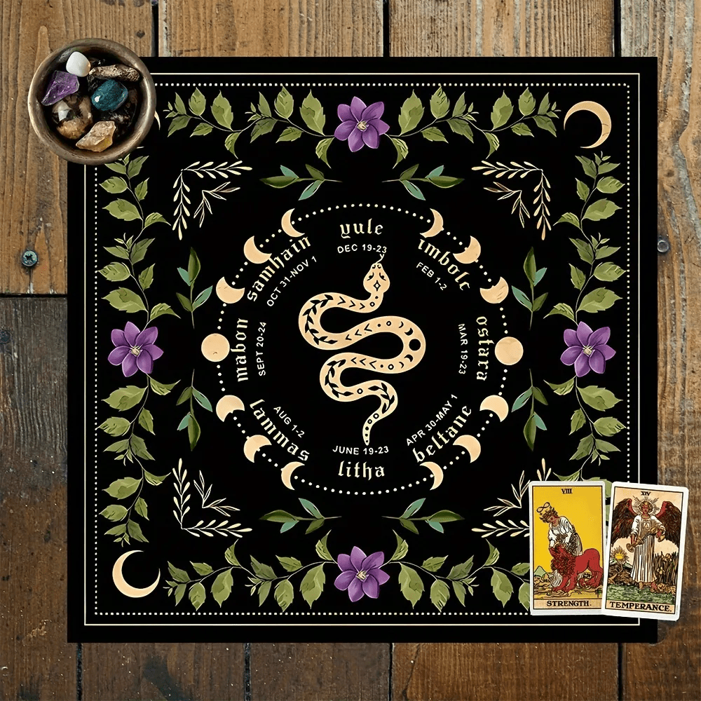 Olivenorma Spirit Snake Moon Altar Divination Tarot Tablecloth