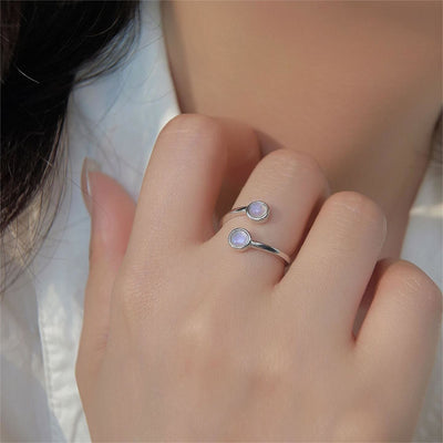 Olivenorma Moonstone S925 Open Adjustable Ring