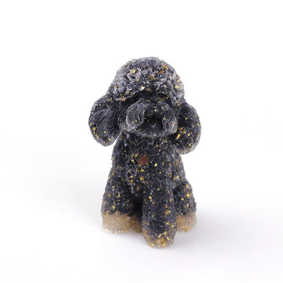 Olivenorma Natural Crystal Poodle Gemstone Decoration