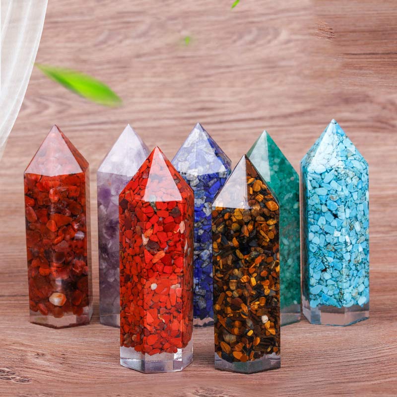 Natural Crystal Chakra Protection Decoration