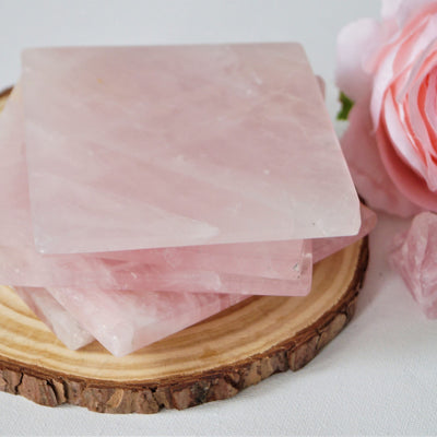 Olivenorma Rose Quartz Coaster Gemstone Decoration - image 11