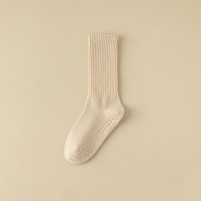 Olivenorma Non Slip Solid Striped Textured Crew Sock Yoga Socks