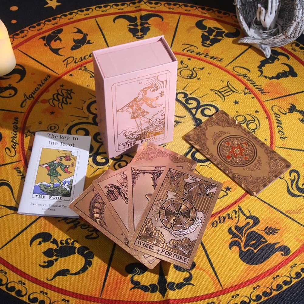 Olivenorma Bronzing Pink Gold Foil Tarot Deck Cards