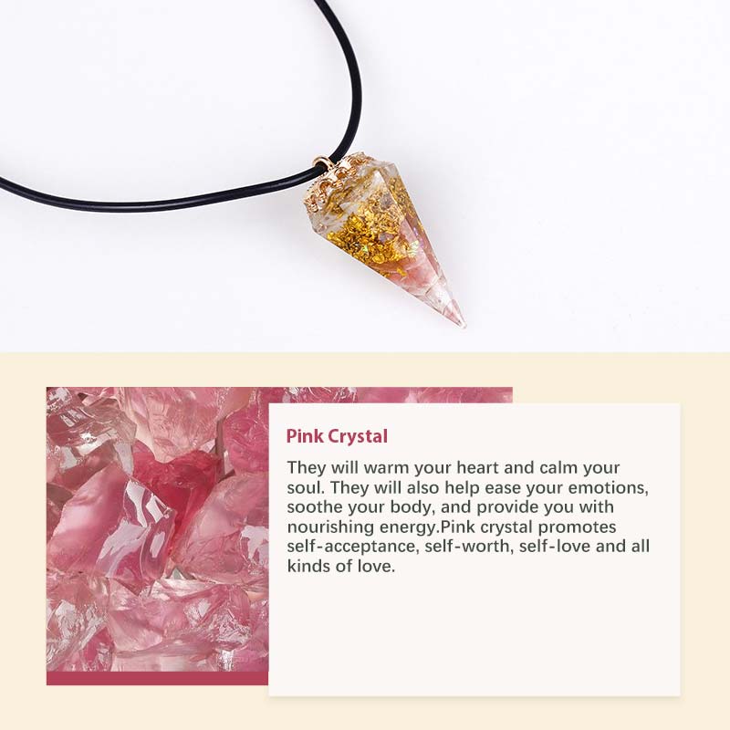 Olivenorma Natural Crystal Healing Necklace