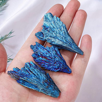 Olivenorma Plating Color Black Tourmaline Peacock Blue Natural Stone