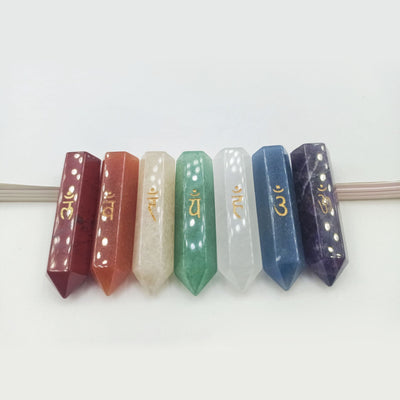 Olivenorma Healing Chakra Decor Set Crystal Wands