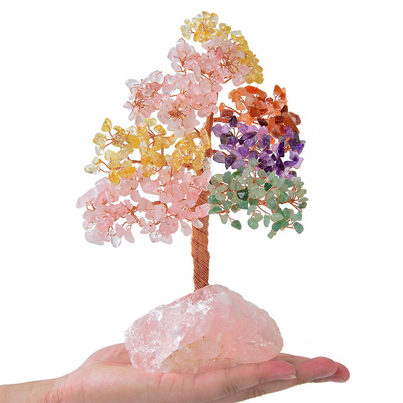 Olivenorma Bonsai Feng Shui Tree on Rose Quartz Base