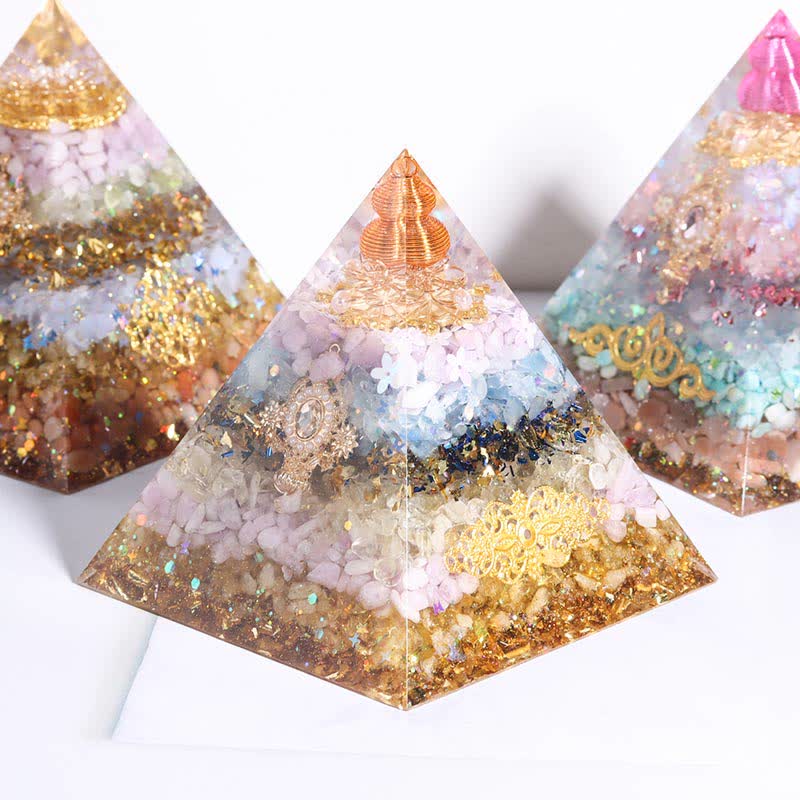 Olivenorma Handmade 12cm Energy Collector Orgone Pyramid