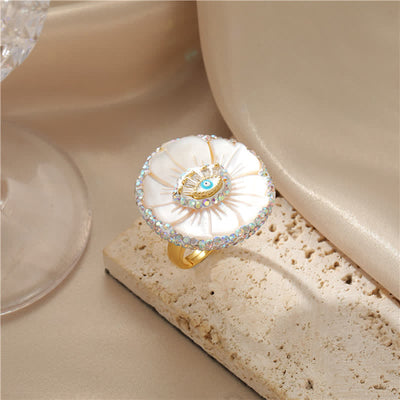 Olivenorma Elegant Baroque Natural Pearl Ring