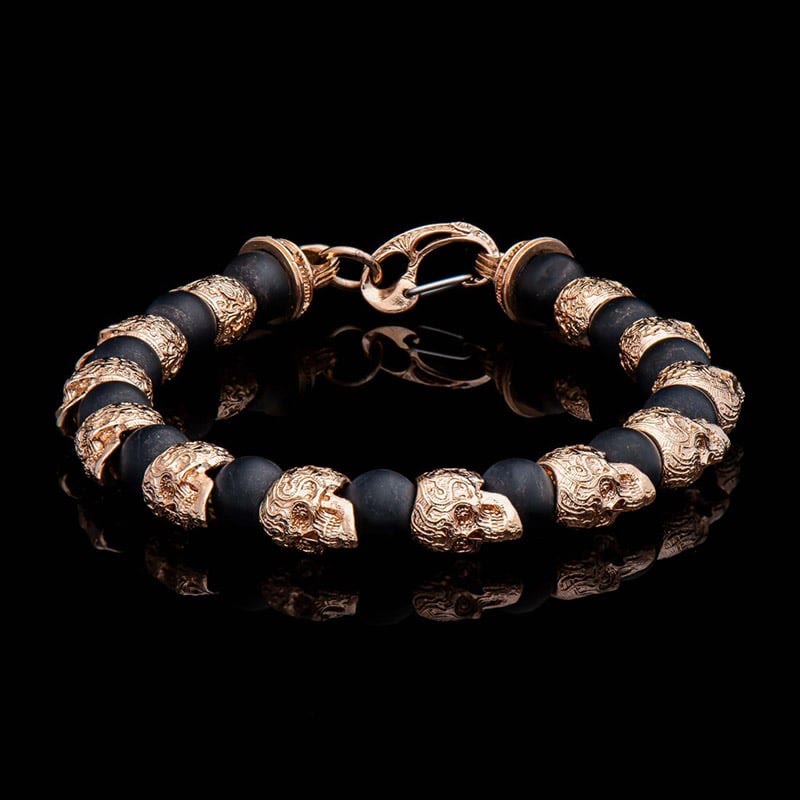 Olivenorma Natural Tiger Eye Handmade Stainless Steel Bracelet