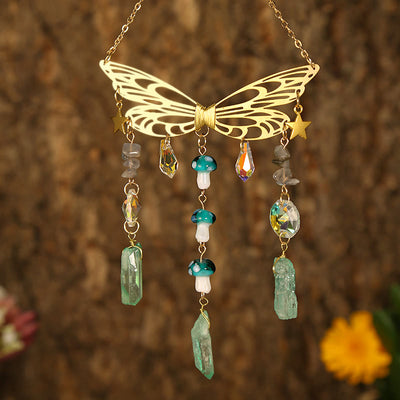 Olivenorma Crystal Butterfly Wings Sunshine Catcher Wind Chime