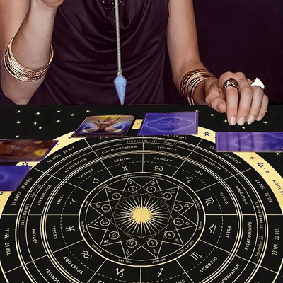 Olivenorma Zodiac Astrology Wheel Of Year Tarot Tablecloth