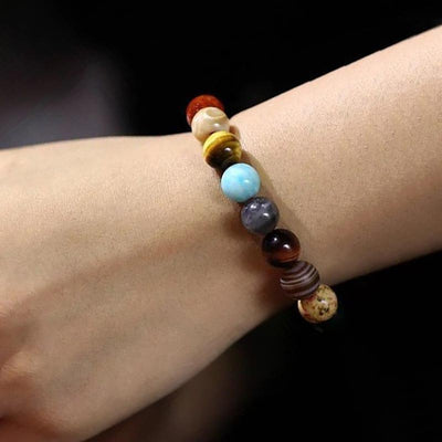 Olivenorma Cosmic Galaxy Colorful Stone Seven Chakra Yoga Bracelet