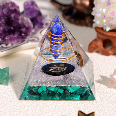 Olivenorma Lapis Lazuli Malachite Eye Of Horus Orgone Pyramid