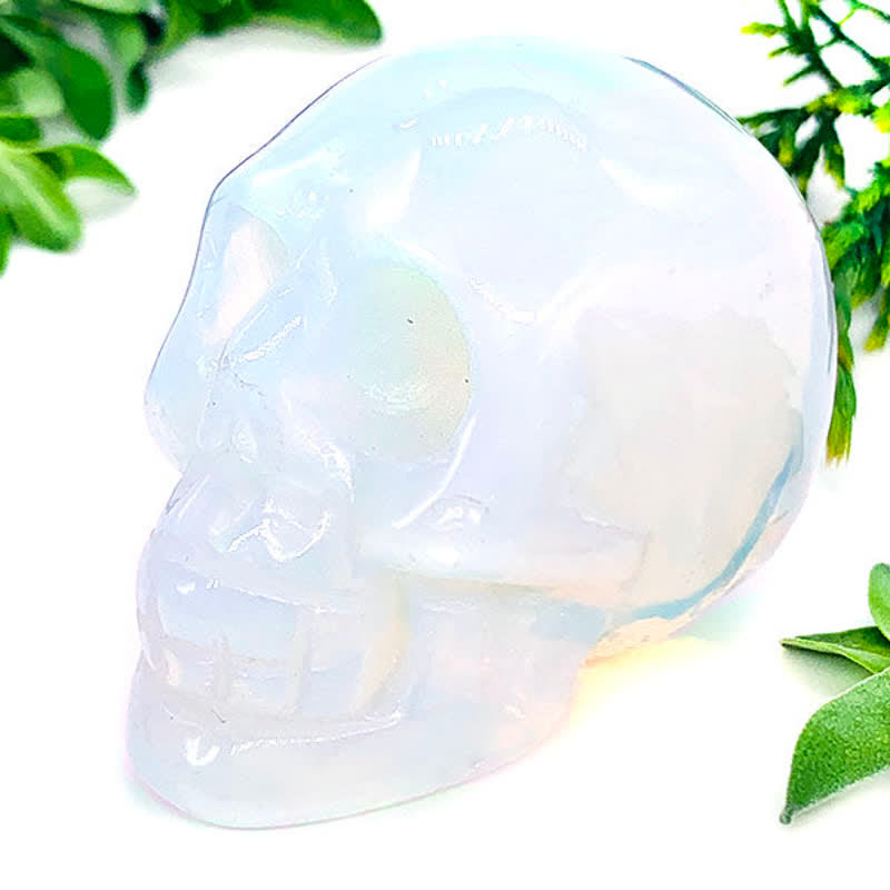 Olivenorma Opalite Crystal Skull Decoration