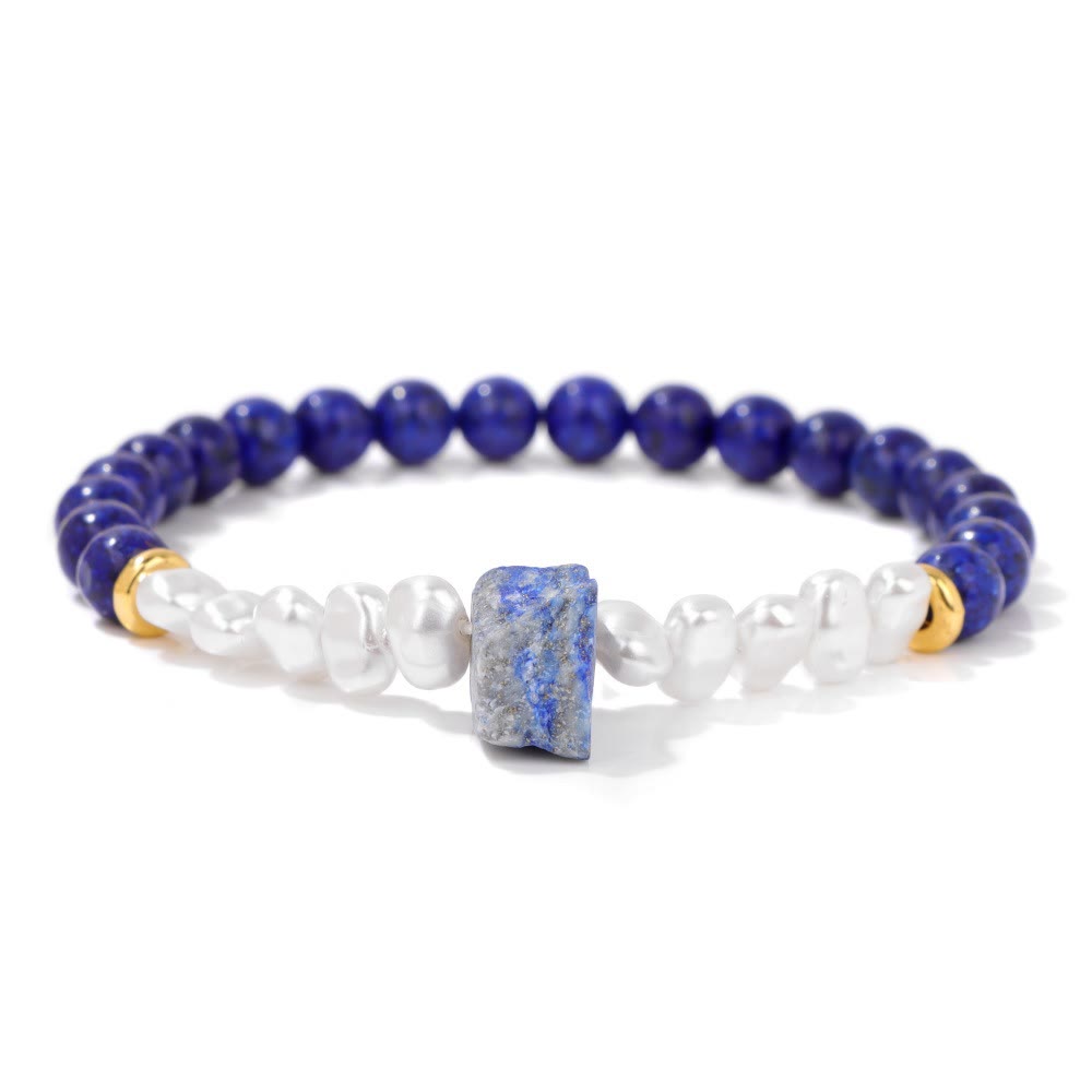 Olivenorma 6mm Irregular Natural Crystal Beads Bracelet