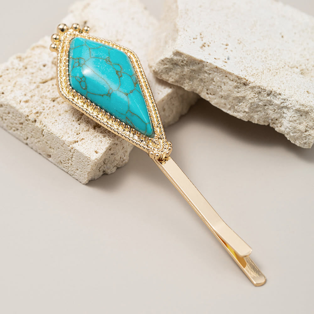 Olivenorma Luxury Turquoise Metal Bobby Pins Hairpin