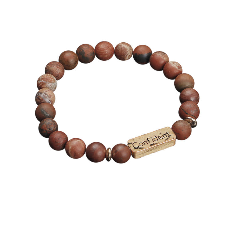 Olivenorma Natural Gemstone Confident Engraving Bracelet