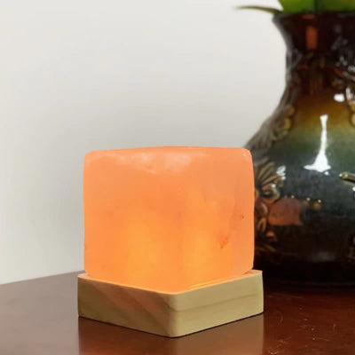 Olivenorma Square Shape Himalayan Pink Salt Lamp