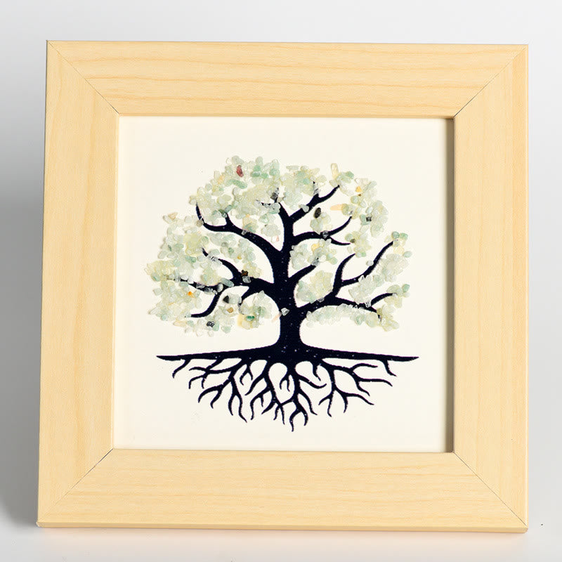 Olivenorma Natural Crystal Gravel Tree Of Life Photo Frame Decoration