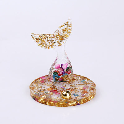 Olivenorma Crystal Gravel Glue Mermaid Tail Phone Holder Decoration