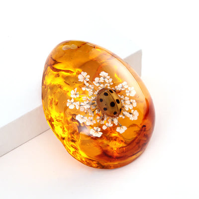 Olivenorma Water Drop Amber Insect Specimen Pendant