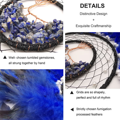 Olivenorma Tree Of Life Blue Sodalite Gravel Dream Catcher