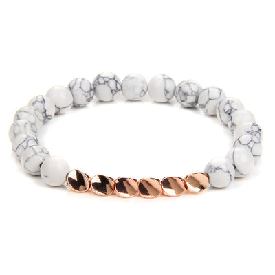 Olivenorma Natural Crystal Alloy Button Beads Bracelet