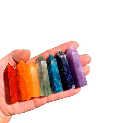 Chakra Crystal Wands Tower Crystal Set