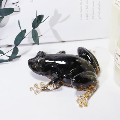 Olivenorma Crystal Resin Frog Ornament Gemstone Decoration