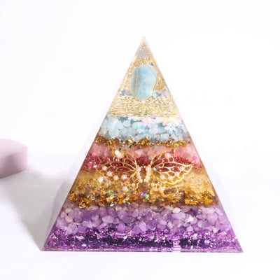 Olivenorma Handmade 15cm Natural Crystal Orgone Pyramid