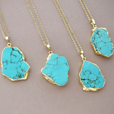 Olivenorma Delicate Irregular Turquoise Necklace