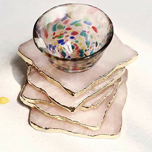 Olivenorma Rose Quartz Coaster Gemstone Decoration - image 4