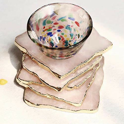 Olivenorma Rose Quartz Coaster Gemstone Decoration - image 4