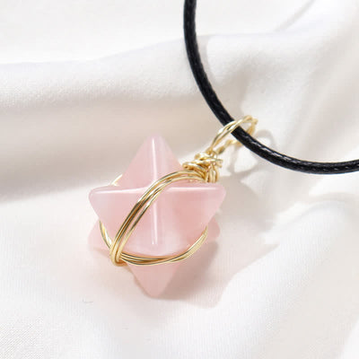 DIVINE LIGHT VEHICLE - Crystal Merkaba Necklace