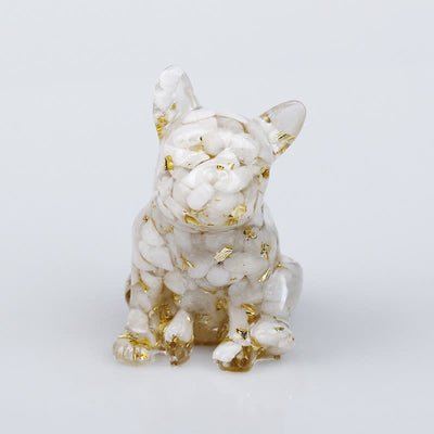 Olivenorma Crystal French Bulldog Gemstone Decoration