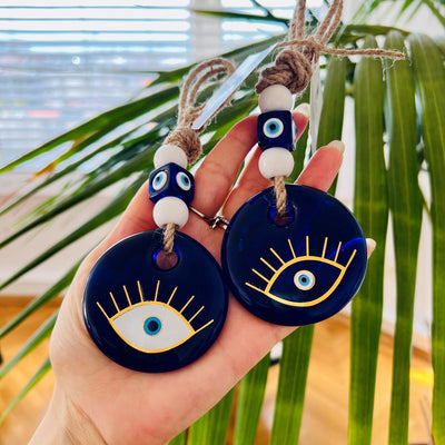 Olivenorma Glass Evil Eye Wall Hanging Wall Decor