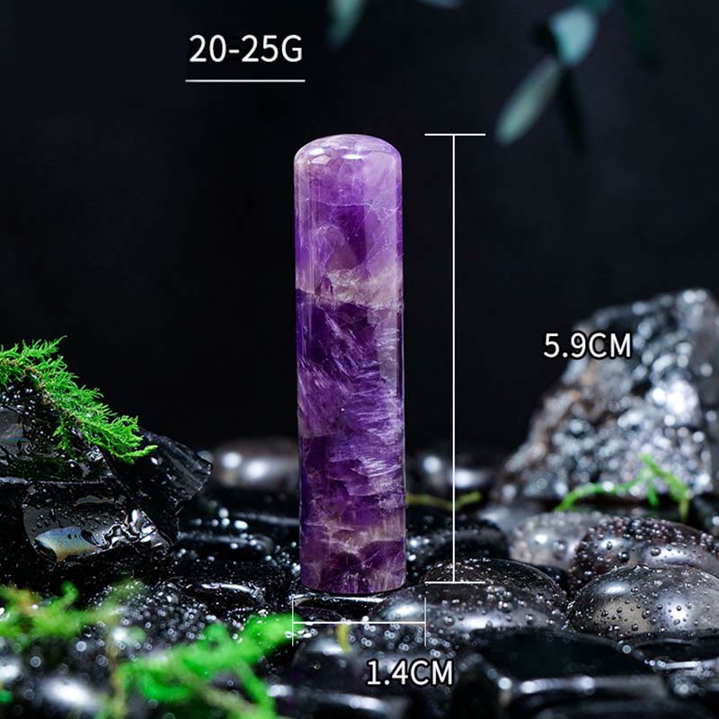 Olivenorma Natural Chakra Crystal Cylinder Ornament Gemstone Decoration