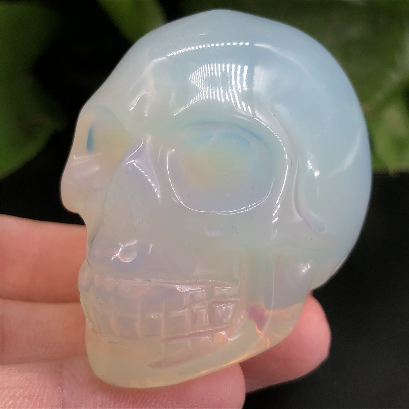 Olivenorma Opalite Crystal Skull Decoration