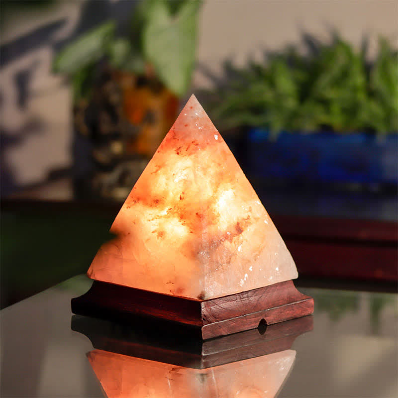 Olivenorma Fascinating Pyramid Himalayan Pink Salt Lamp