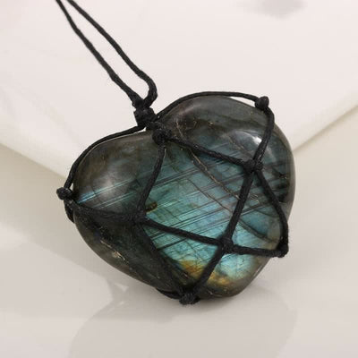 Olivenorma Dragons Heart Labradorite Necklace